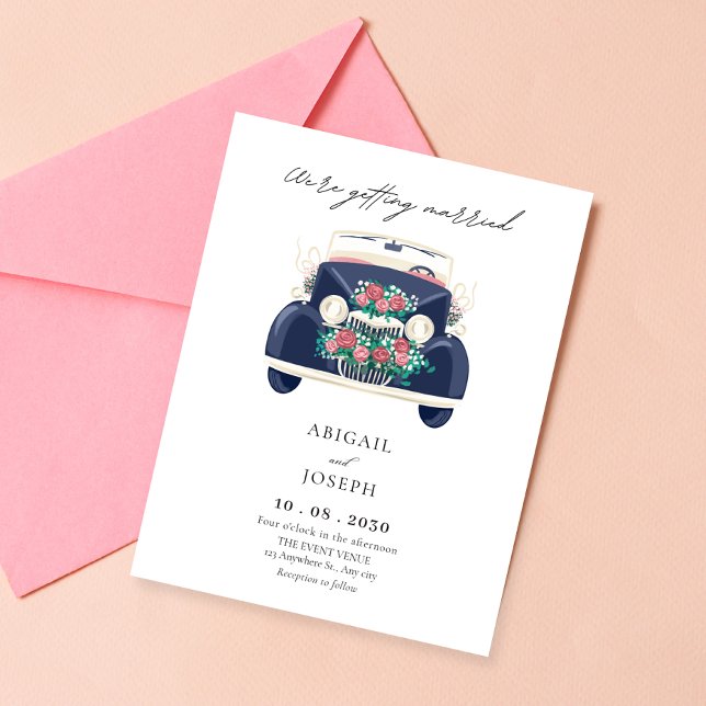 Invitation Voiture de mariage Classique (Créateur téléchargé)