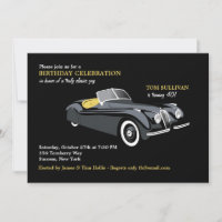 Invitation voiture de sport classique