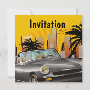 Invitation Voiture de sport classique