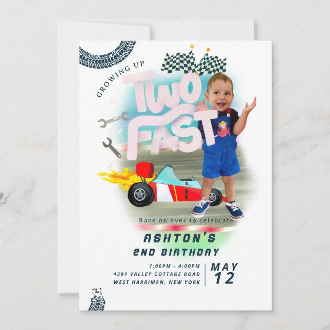 Invitation voiture Grossissant deux rapide (Devant)