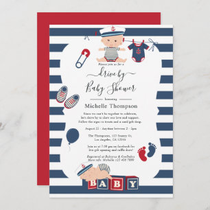 Invitation Voiture Nautique Boy Par Baby shower