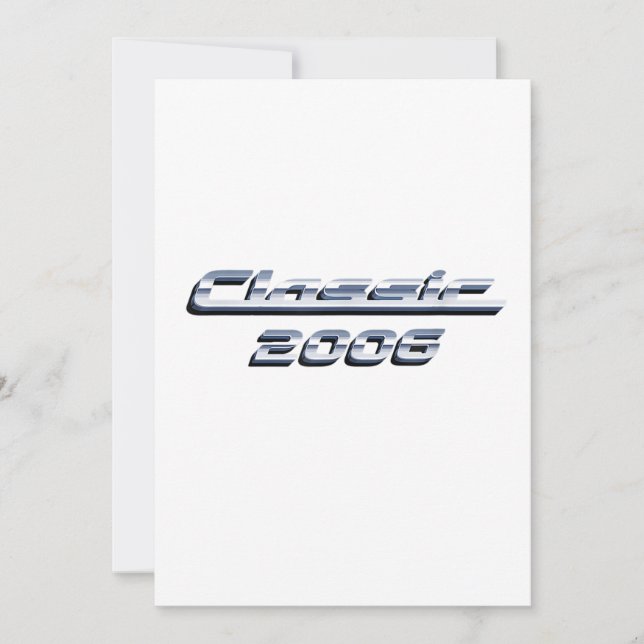 Invitation Voiture vintage classique 2006 Cadeau d'anniversai (Devant)