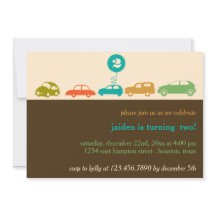 Voitures colorées Fête d'anniversaire