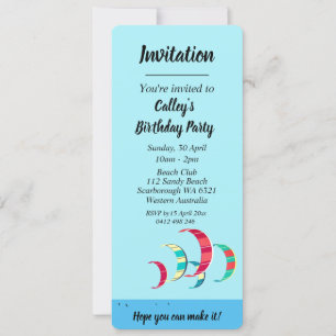 Invitation Vol à voile