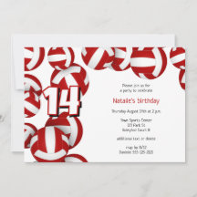 volley rouge filles garçons fête d'anniversaire