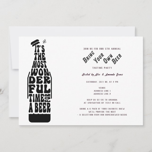 Invitation Vols de dégustation de bière Soirée Bière à Apport (Devant)