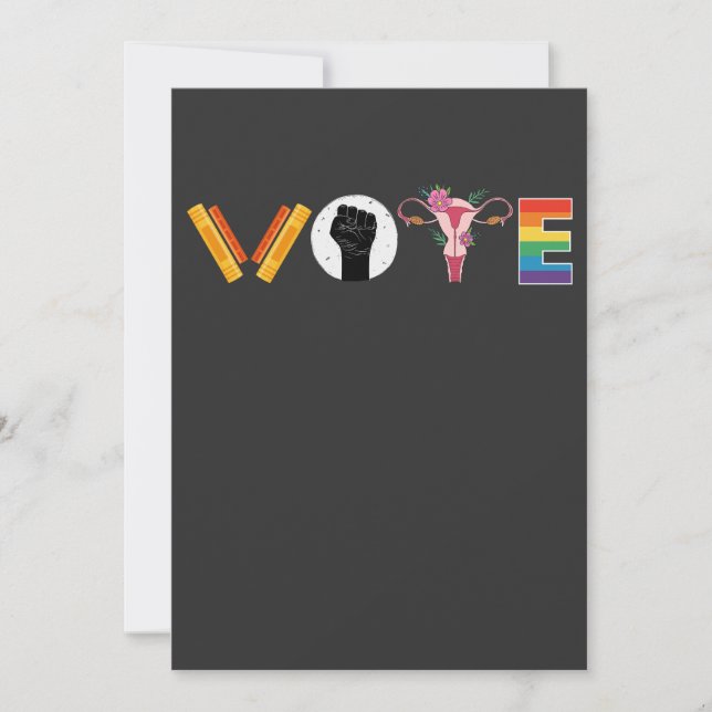 Invitation VOTE Books Uterus LGBT Support (Devant)