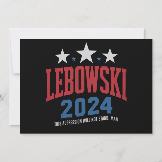 Invitation Vote élection politique drôle Lebowski 2024  (Devant)