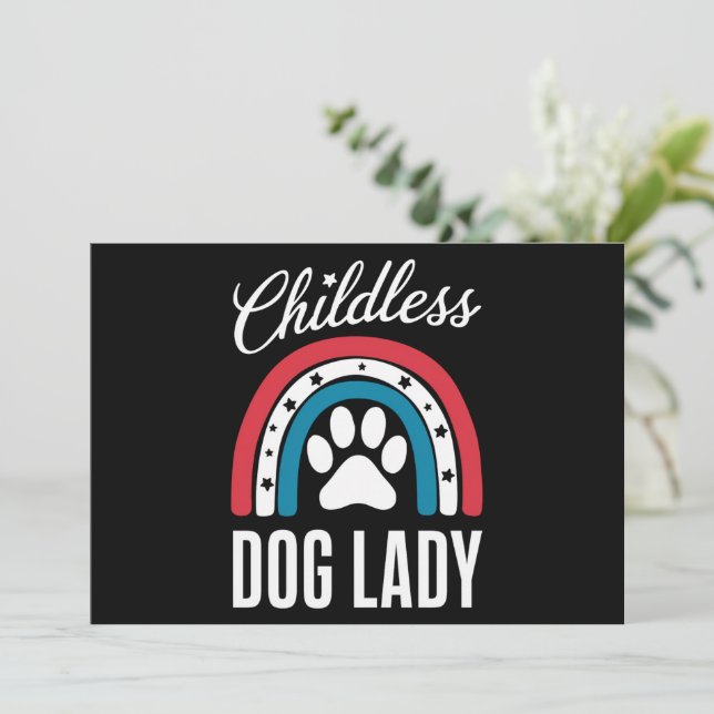 Invitation Vote électoral de la dame sans enfants avec chien  (Debout devant)