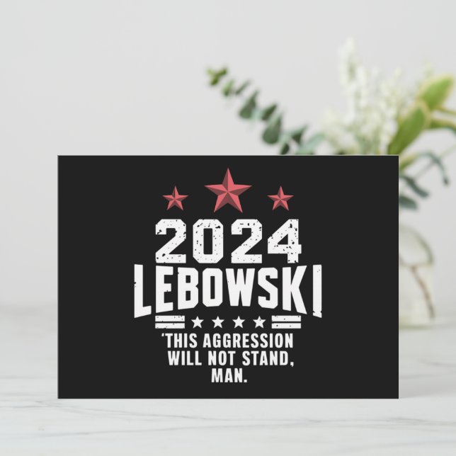 Invitation Vote politique amusant de Lebowski élection 2024 (Debout devant)