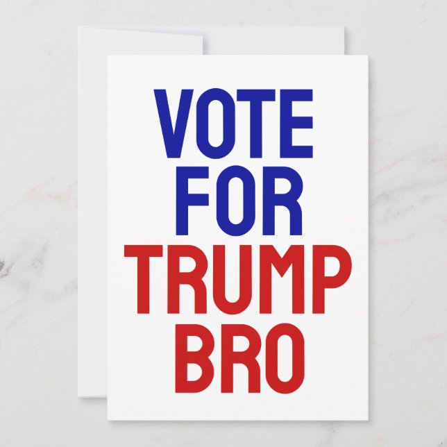 Invitation Vote Pour Trump Bro - Election 2024 (Devant)