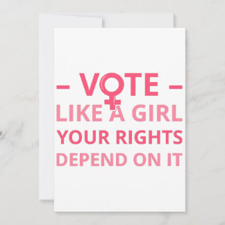 Invitation Votez Comme Une Fille Vos Droits En Dépendent II