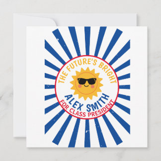 Invitation Votez pour le président de classe Soyez brillant V