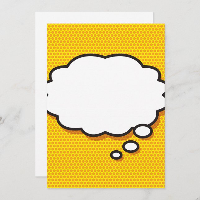 Invitation Votre bulle de pensée de message Amusement Bande d (Devant / Derrière)