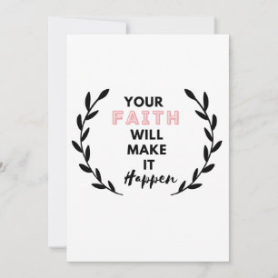 Invitation votre foi fera en sorte que cela arrive