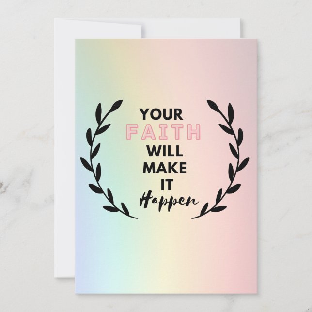 Invitation votre foi fera en sorte que cela arrive (Devant)