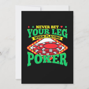 Invitation Votre jambe lorsque vous jouez au poker