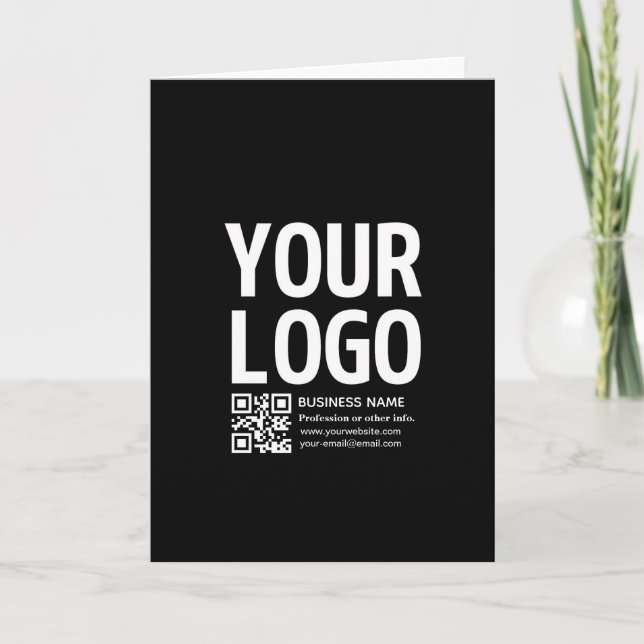 Invitation Votre logo avec code QR et texte modifiables  (Devant)
