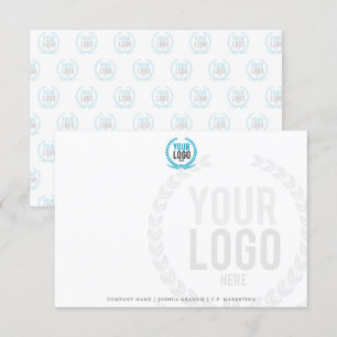 Invitation Votre logo d'entreprise - Plat d'arrière-plan déch