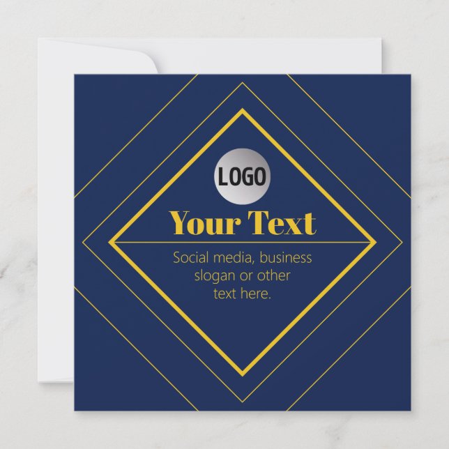 Invitation Votre logo et modèle de design personnalisable (Devant)