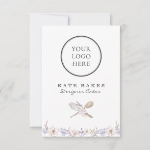 Invitation Votre Logo Ici Chef Cuisinière Cuisine Florale Aqu