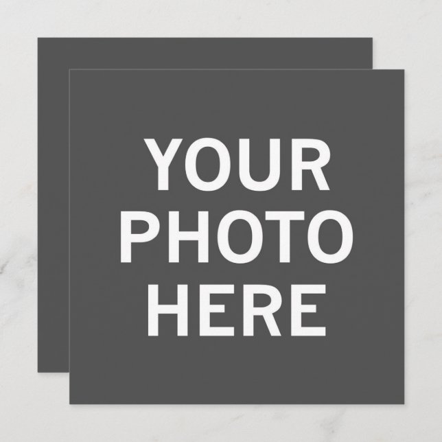 Invitation Votre photo ici (Devant / Derrière)