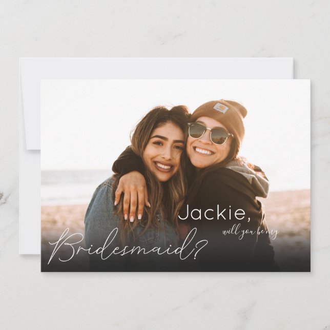 Invitation Votre Photo Sera-T-Elle Bridesmaid Horizon (Devant)
