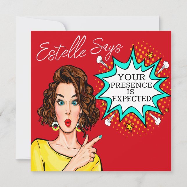 Invitation Votre présence est attendue (Devant)