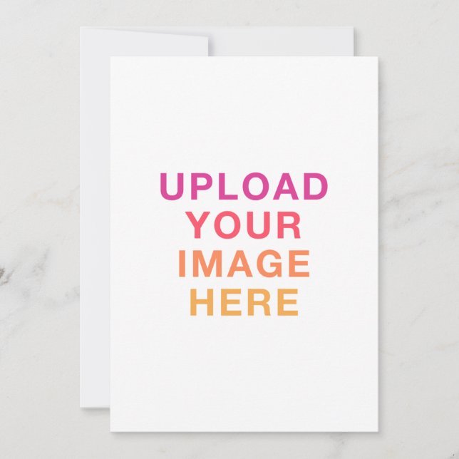 Invitation Votre propre image de design Vierge (Devant)