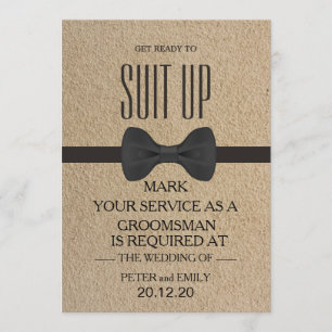 Invitation Votre service comme Groomsman