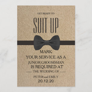 Invitation Votre service comme Groomsman