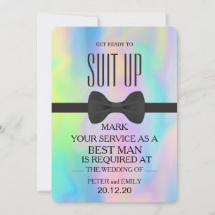 Invitation Votre service comme meilleur homme