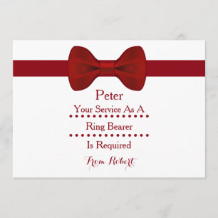 Invitation Votre service comme porteur d'alliances est arc