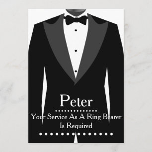 Invitation Votre service comme porteur d'alliances Groomsman