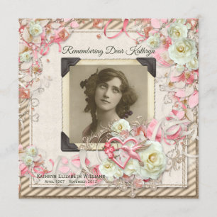 Invitation Votre service de commémoration de photos Élégants 