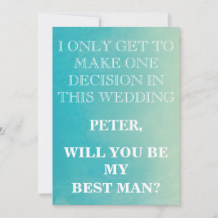 Invitation Votre service en tant que demande Best Man