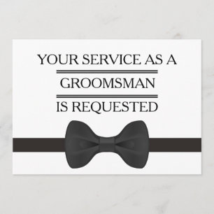 Invitation Votre service en tant que demande de Groomsman