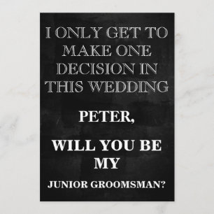 Invitation Votre service en tant que demande de Groomsman