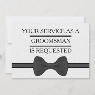 Invitation Votre service en tant que demande de Groomsman