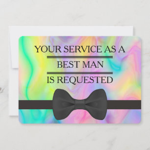 Invitation Votre service en tant que demande Groomsman Best M