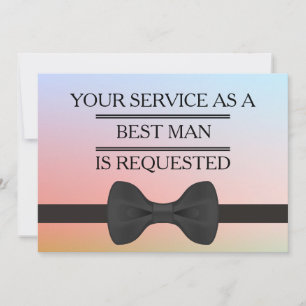 Invitation Votre service en tant que demande Groomsman Best M