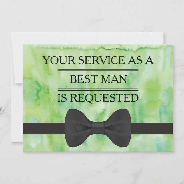 Invitation Votre service en tant que demande Groomsman Best M (Devant)
