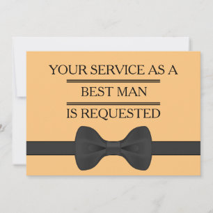 Invitation Votre service en tant que demande Groomsman Best M