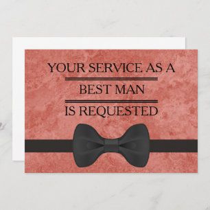 Invitation Votre service en tant que demande Groomsman Best M