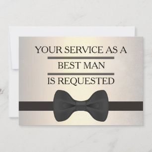 Invitation Votre service en tant que demande Groomsman Best M