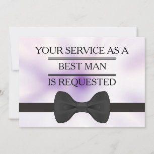 Invitation Votre service en tant que demande Groomsman Best M