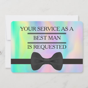 Invitation Votre service en tant que demande Groomsman Best M
