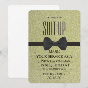 Invitation Votre service en tant que garçon d'honneur