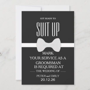 Invitation Votre service en tant que garçon d'honneur