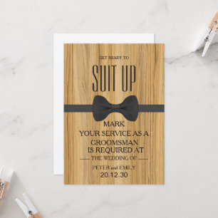 Invitation Votre service en tant que garçon d'honneur